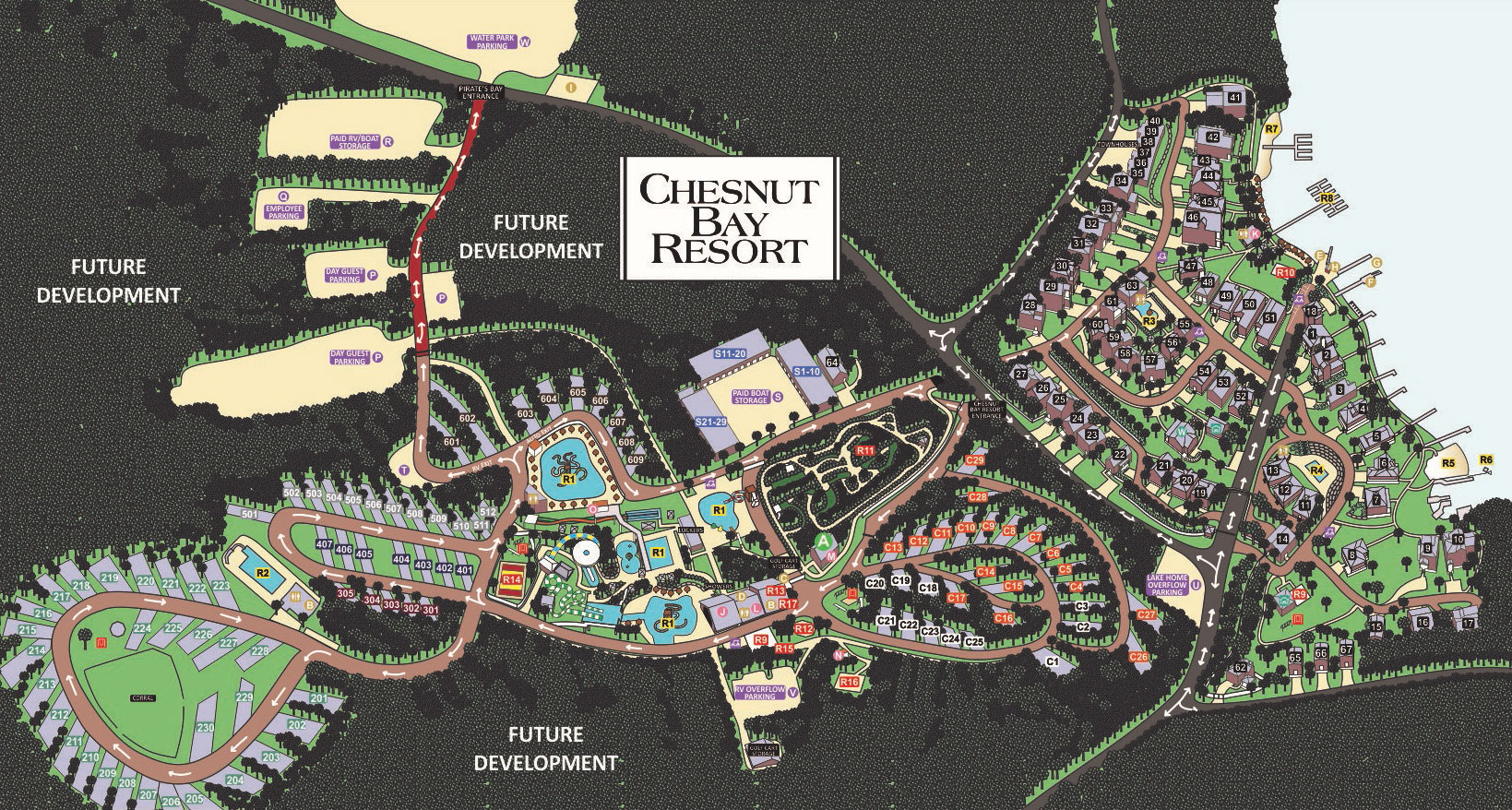Chestnut Bay Resort Map